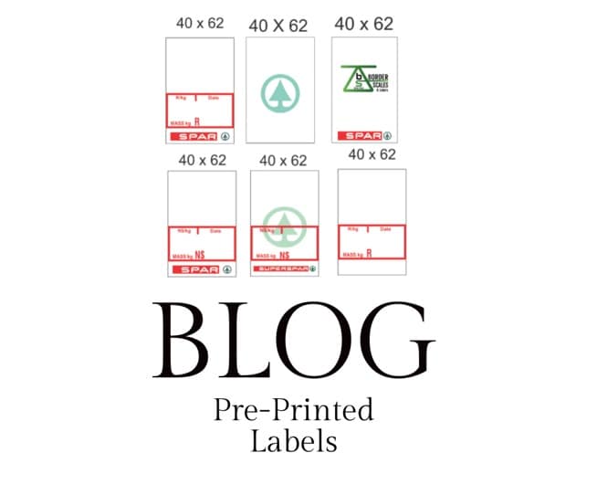 Pre-Printed Labels printing scale